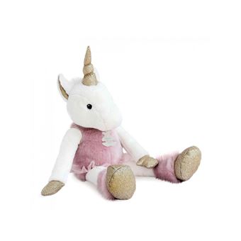 Doudou Histoire d'ours Twist Licorne 60 cm Blanc et rose