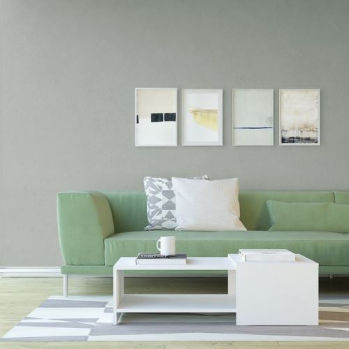 HOMEMANIA Table Basse Nairobi Porte-Revues - avec Compartiments - pour Salon, Canapé - Blanc en Bois, 100 x 50 x 30 cm