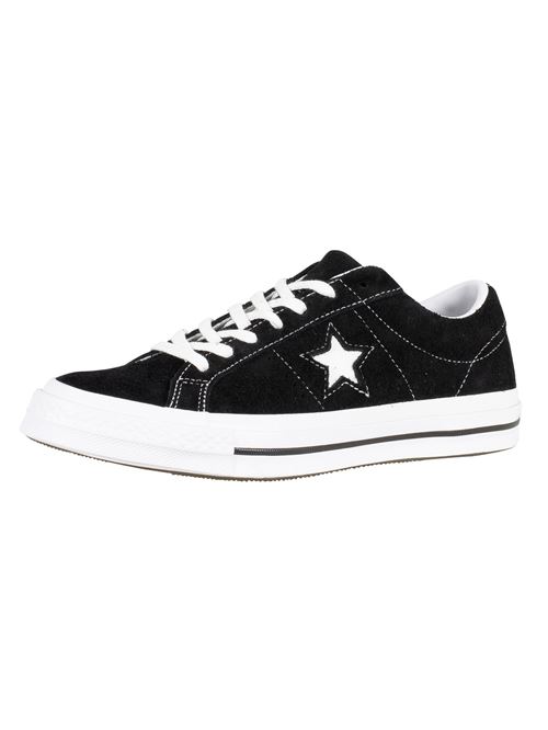 Converse Homme Baskets One Star Ox en daim, Noir