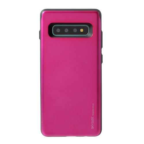 Coque en TPU porte-cartes coulissant série sky rose pour Samsung Galaxy S10