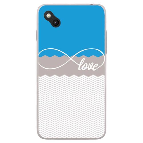 Coque en silicone Wiko Sunny - Love Bleu