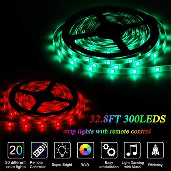 10M bande LED, Bande Ruban LED RGB 5050 SMD, bande LED 30 LEDs