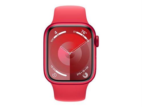 Apple Watch Series 9 (GPS) - 45 mm - aluminium minuit - montre intelligente avec bande sport - fluoroélastomère - minuit - taille du bracelet : S/M - 64 Go - Wi-Fi, Bluetooth, UWB - 38.7 g - démo