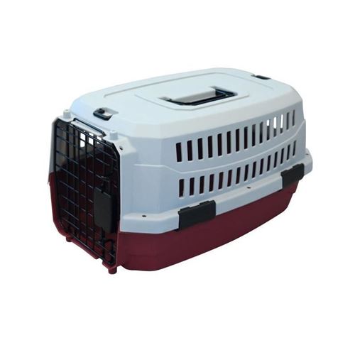 Comparer les prix de M-PETS Caisse de transport Viaggio Carrier XS - 48,3x32x25,4cm - Bordeaux et gris - Pour chien et chat