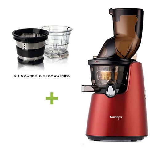 Pack Kuvings D9900 Rouge Mat + Kit à smoothies et sorbets
