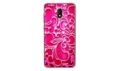 Coque souple pour Wiko Lenny 5 avec impression Motifs arabesque fushia