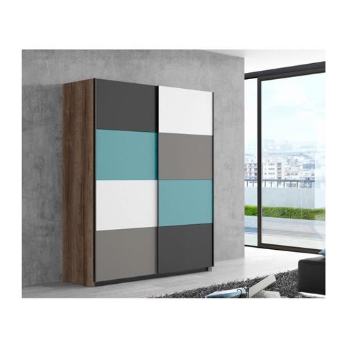 RAVEN Armoire de chambre contemporain multicolore - L 170 cm
