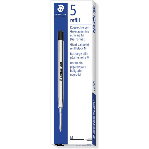 Staedtler Recharge Pour Stylo À Bille 458, M, Noir