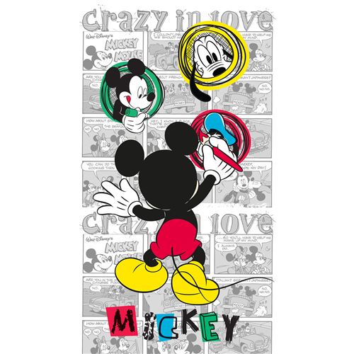 AG Design Rideaux – Mickey Mouse Disney – Rideaux Enfants – Impression Photo 3D - 180 x 160 cm - 1 voilages – FCSL 7142