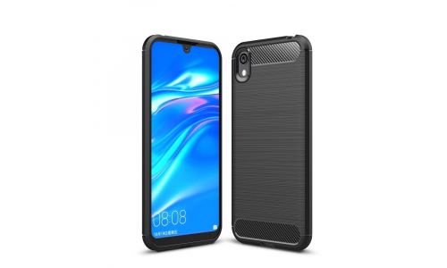 Coque pour Y5-2019 coloris noir brossé et aspect carbone