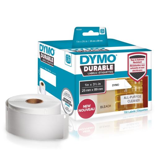 sanford - supplies dymo etiquettes labelwriter high performance, 25 x 89 mm noir