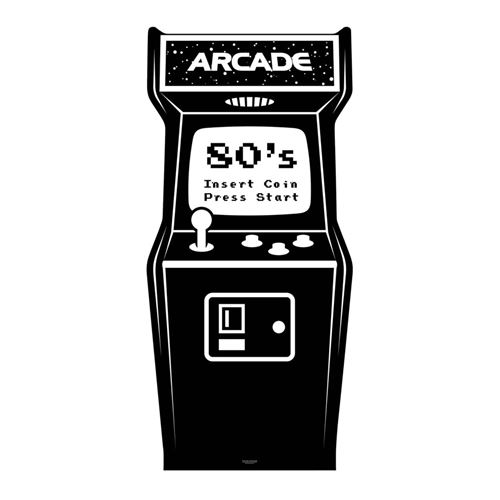 Figurine en carton Âge d'or noir et blanc Vidéo Arcade 184 cm
