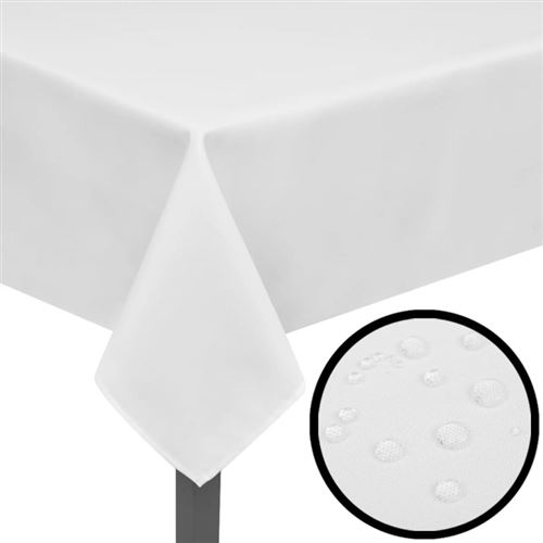 Tafelkleden wit 5 stuks 130 x 130 cm
