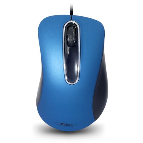 Suza - Souris optique filaire - 3 boutons - USB - Bleu - Image 3