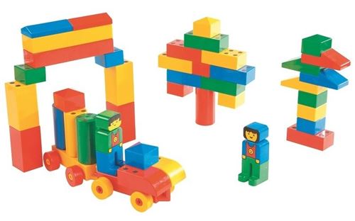 Klein - 0656 - jeu de construction - set ecole manetico creative 85 pièces et 10 cartes, sous sachet