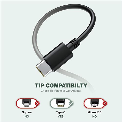 Chargeur USB C, adaptateur type C 65 W/61 W pour Mac Book Pro, avec câble  USB C compatible avec Mac Book Pro, iPad Pro, HP, Lenovo, ASUS, Acer, DELL