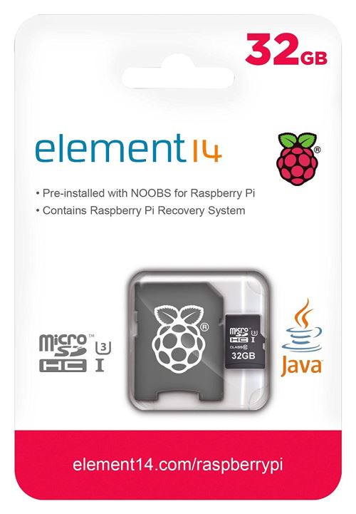 Raspberry carte microSDHC 32 Go avec NOOBS