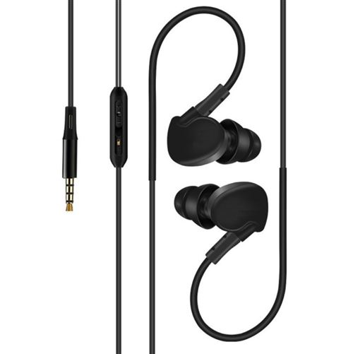 Ecouteurs Sport pour HUAWEI P10 Plus Smartphone avec Micro et Bouton Reglage Son Kit Main Libre INTRA-AURICULAIRE Jack Universel (ROUGE)