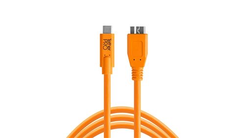 TETHER TOOLS câble usbc vers micro usb b 3.0 tetherpro cuc3315 orange 4.60m