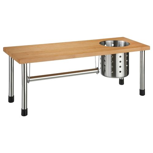 Jja Marron Five Simply Smart - Etagère Porte Ustensile & Essuie Tout "Bambou" 55Cm Naturel