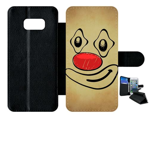 Etui à rabat samsung galaxy s8+ plus smiley clown nez rouge