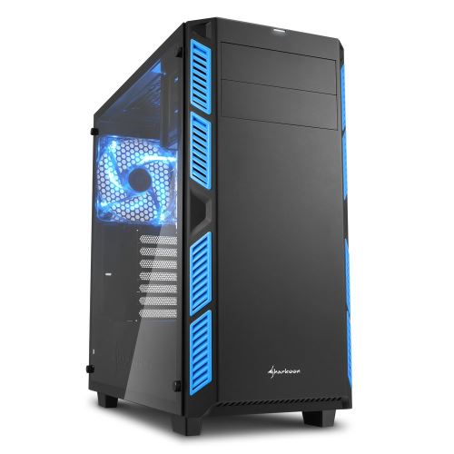Sharkoon ai7000 Glass Boîtier PC Bleu