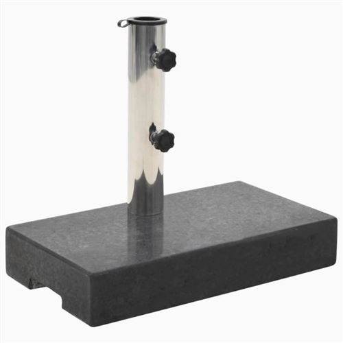 Base Per Parasole In Granito Rettangolare 25 Kg Nera - Vidaxl