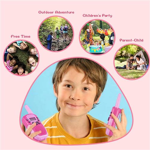 Acheter Paquet de 2 talkies-walkies pour enfants, longue portée de 3 KM,  talkie-walkie pour enfants, Radio portable, jouet pour enfants, cadeaux  pour garçons et filles