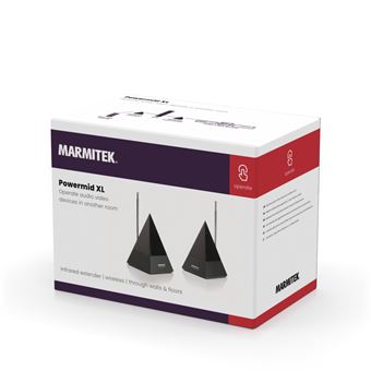 Marmitek Powermid XL - extendeur infrarouge - extension télécommande - sans fil - multiroom - solution sans fil pour étendre le signal de votre télécommande à travers les murs et les plafonds
