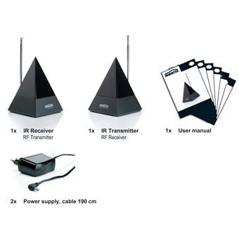 Marmitek Powermid XL - extendeur infrarouge - extension télécommande - sans fil - multiroom - solution sans fil pour étendre le signal de votre télécommande à travers les murs et les plafonds