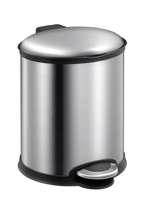 Poubelle ellipse step bin 12l inox mat, eko
