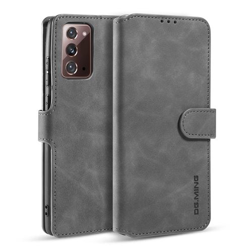Etui Samsung Portefeuille Gris pour galaxy Note20 - Antichoc Avec 3 Emplacement Cartes