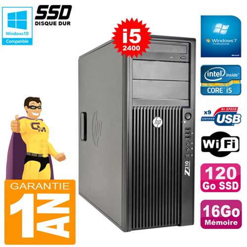 Acheter Pc tour hp workstation z210 i5-2400 ram 16go disque 120go ssd graveur dvd wifi w7 État correct - 189,00 € Pc tour hp workstation z210 i5-2400 ram 16go disque 120go ssd graveur dvd wifi w7 État correct - Hewlett-Packard reconditionné disponible sur Fnac
