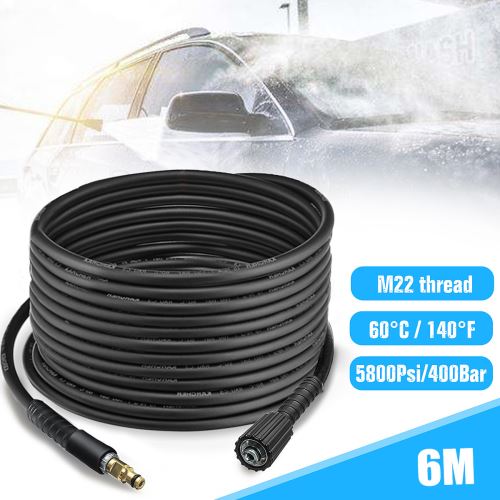 Tuyau de nettoyage à l'eau haute pression 6m / 8m / 10m pour Karcher 6 mètres