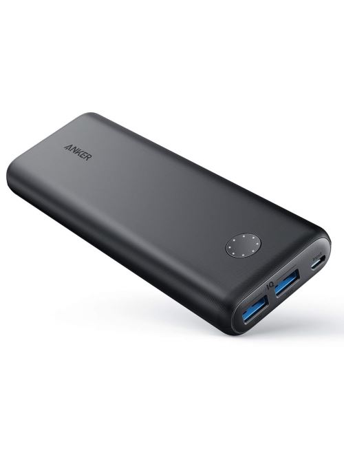 Anker PowerCore II 20000 - Mobiele oplader - 20000 mAh - 1 A - 2 uitgangsaansluitingen (USB type A) - zwart