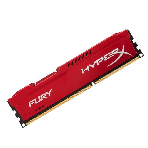 Mémoire RAM HyperX FURY 4 Go Rouge DDR3 1866MHz CL10 240 broches DIMM HX318C10FR / 4 1.5V