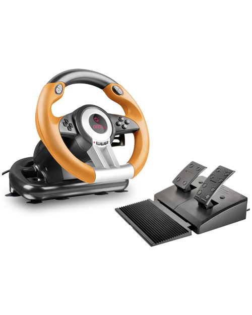 SPEEDLINK DRIFT O.Z. - Ensemble volant et pédales - noir, orange - pour PC