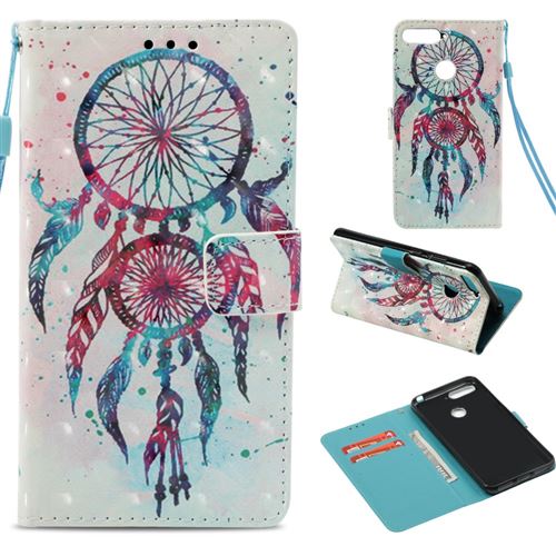 Etui en PU plume attrape-rêves pour votre Huawei Enjoy 8E/Honor 7A Pro/Honor 7A