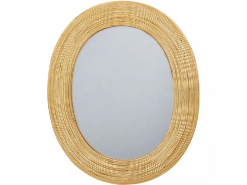 BOBOCHIC Miroir ovale BADEN en rotin