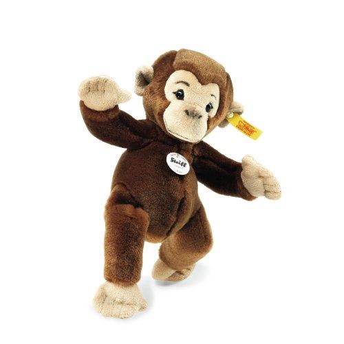 Peluche Koko Chiffanzee de Steiff avec fourrure tressée douce - Peluche ou cadeau de qualité supérieure pour 3 ans et plus, brun