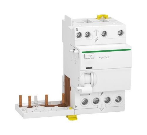 Schneider Electric Bloc Différentiel 40A - Vigi Itg40 - 30Ma - Type Ac - 3P+N
