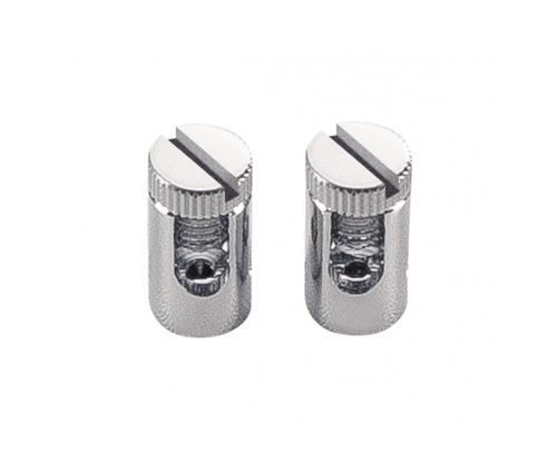 Alimentation pour câble tendu t.b.t, chrome, 2 pièces, max. 25a