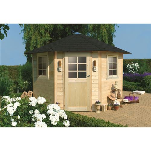 abri jardin bois nancy - 5.70 m2 - 2550 x 2550 x 2745 mm - 28 mm