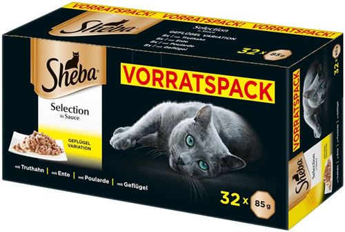 Sheba Selection En Sauce Nourriture Pour Chat En Sachet Fraicheur Nourriture Humide Pour Les Moments De Detente Quotidiens Gamelles Et Distributeurs Pour Chat Achat Prix Fnac
