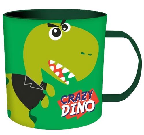 Kids Licensing mug Crazy Dino boys 340 ml polypropylène vert