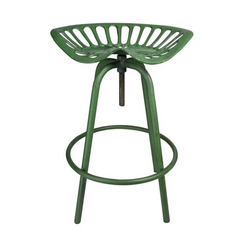 Esschert Design Tabouret vert design siège de tracteur IH023
