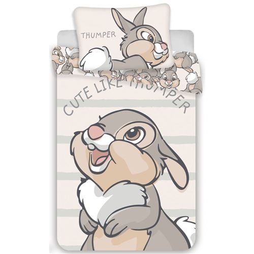 Parure Housse de Couette + Taie Pan Pan de Bambi - 100 x 155 cm