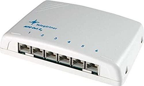 Telegärtner Mini bornier Mpd6-hs K, 6 x RJ45, Cat 6 A iso/IEC blindé