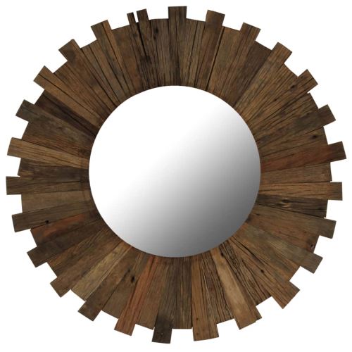 Miroir Mural Bois de Traverses Massif pour Salle de Bain, Chambre à Coucher ou Dressing 70 cm