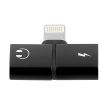 Adaptateur Lightning Audio et Charge 2 en 1 pour iPhone, iPod, iPad - Noir